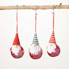 Led Gnome Ornament Set Of 3