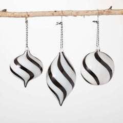 Black & White Swirl Ornaments