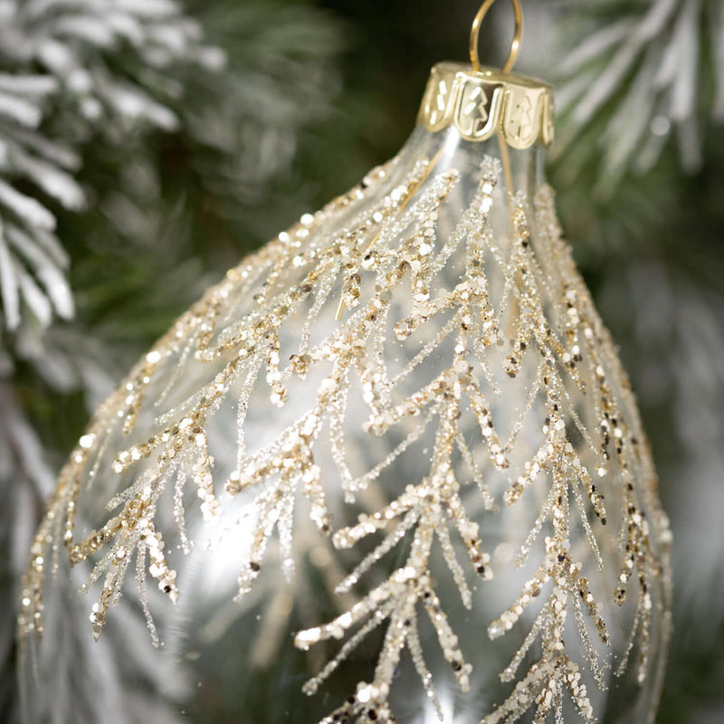 Gold Pine Ornament, Set Of 3