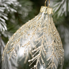 Gold Pine Ornament, Set Of 3