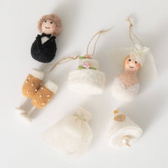Felt Wedding Ornament Set
