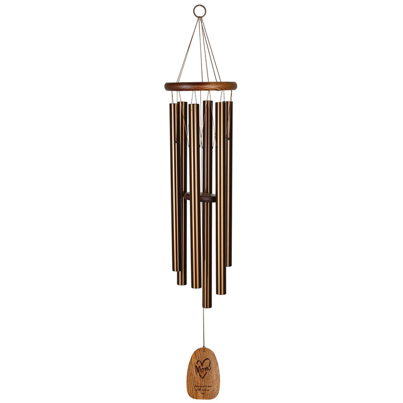 Personalize It! Mother's Day Amazing Grace Chime - Large, Bronze, Mom Heart main image