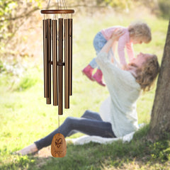 Personalize It! Mother's Day Amazing Grace Chime - Large, Bronze, Mom Heart main image