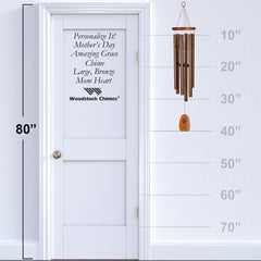 Personalize It! Mother's Day Amazing Grace Chime - Large, Bronze, Mom Heart main image
