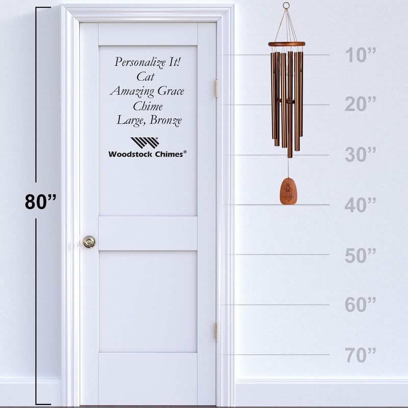 Personalize It! Cat - Amazing Grace® Chime - Large, Bronze main image