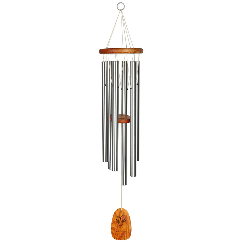 Personalize It! Mother's Day Amazing Grace Chime - Large, Silver, Mom Heart main image