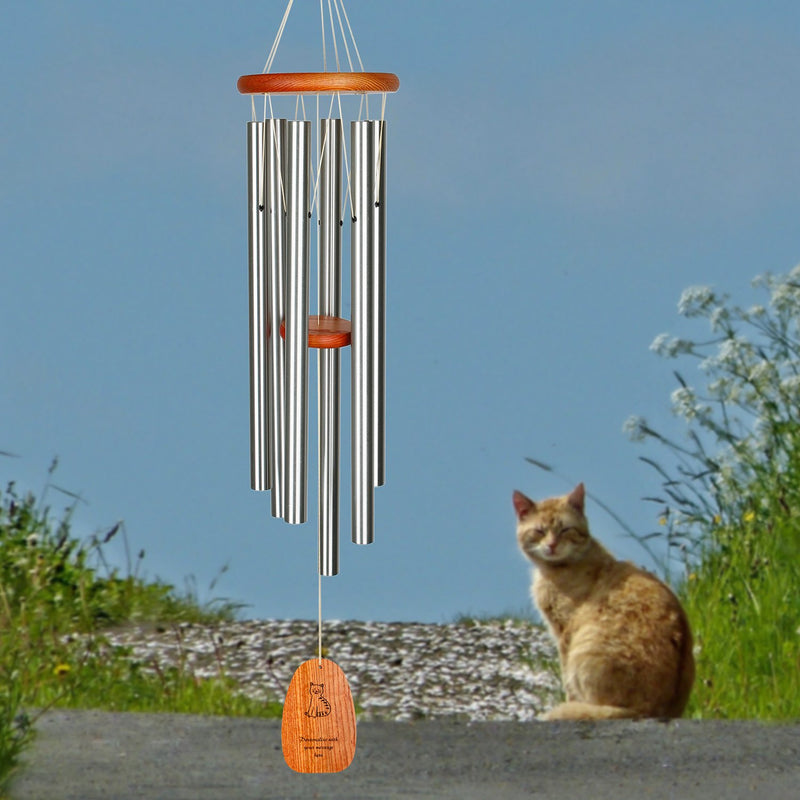 Personalize It! Cat - Amazing Grace® Chime - Large, Silver main image