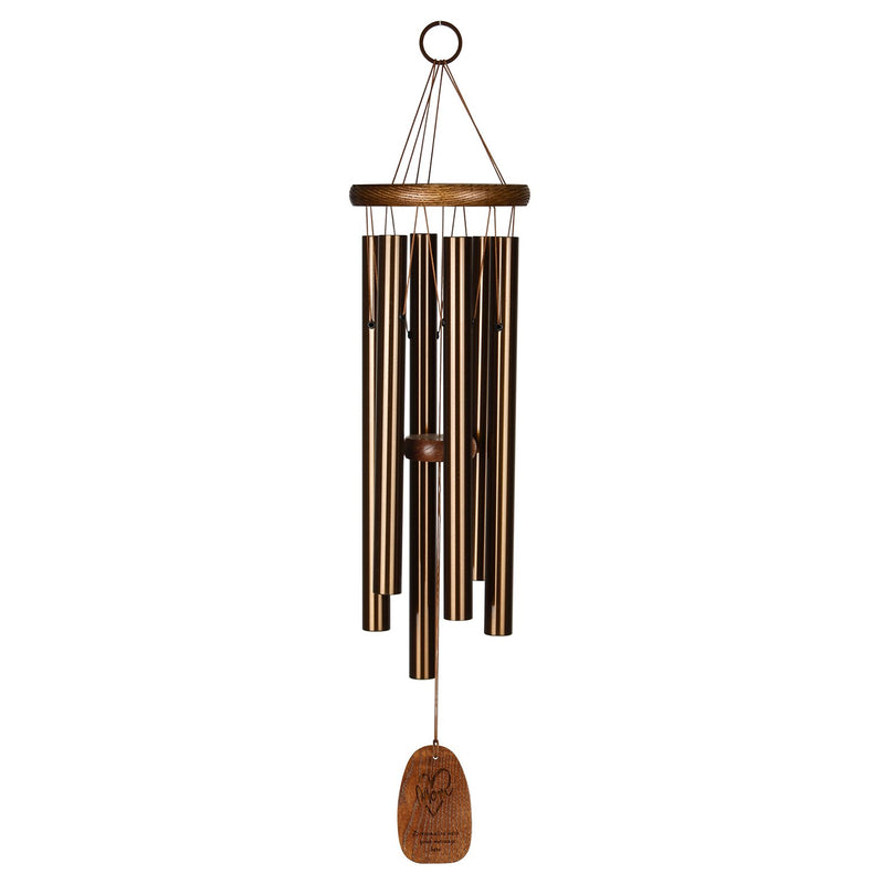 Personalize It! Mother's Day Amazing Grace Chime - Medium, Bronze, Mom Heart main image