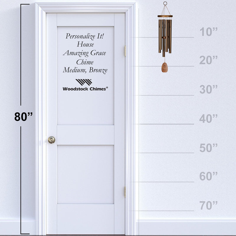 Personalize It! House - Amazing Grace® Chime - Medium, Bronze main image