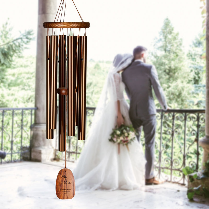 Personalize It! Mr+Mrs - Amazing Grace® Chime - Medium, Bronze main image