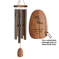 Personalize It! Mr+Mrs - Amazing Grace® Chime - Medium, Bronze main image