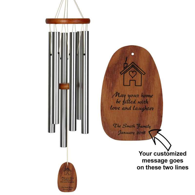 Personalize It! Housewarming Amazing Grace Chime - Medium, Silver, May Your Home main image