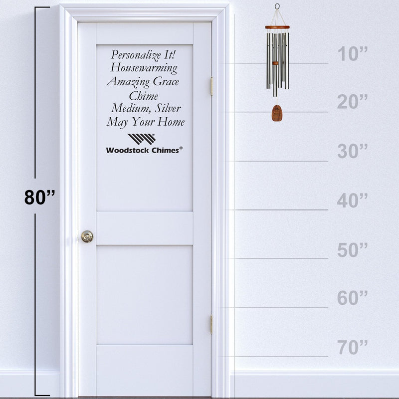 Personalize It! Housewarming Amazing Grace Chime - Medium, Silver, May Your Home main image