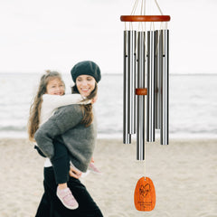 Personalize It! Mother's Day Amazing Grace Chime - Medium, Silver, Mom Heart main image