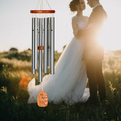 Personalize It! Mr+Mrs - Amazing Grace® Chime - Medium, Silver main image