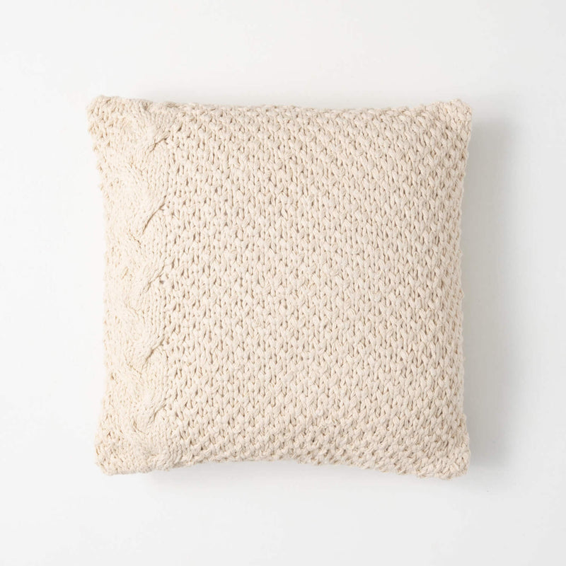 Ecru Cable Knit Pillow