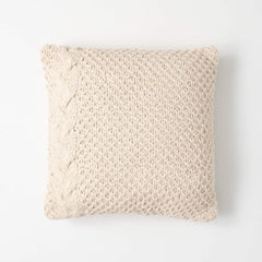 Ecru Cable Knit Pillow