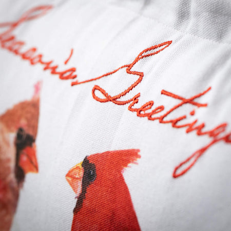 Season Greetings Bird Pillow