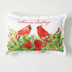 Season Greetings Bird Pillow