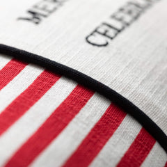 Happy Holidays Striped Pillow