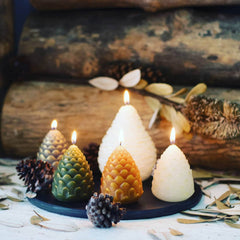 Vance Kitira Brushed Gold Mini Scented Pine Cone Candle