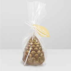 Vance Kitira Brushed Gold Mini Scented Pine Cone Candle