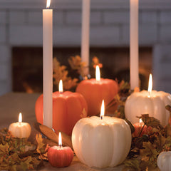 Vance Kitira Gold Brushed White Pumpkin Candle