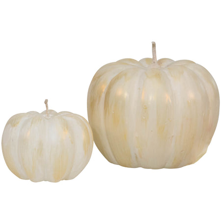 White Gold Pumpkin Candle