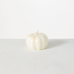 White Gold Pumpkin Candle