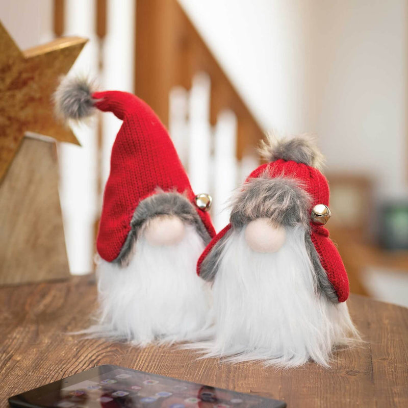 Sitting Christmas Gnome Plush Set