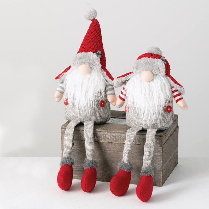 24" Sitting Christmas Gnome Plush Set of 2