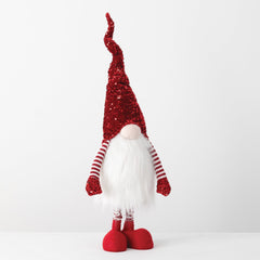 Tall Standing Red Sequin Gnome