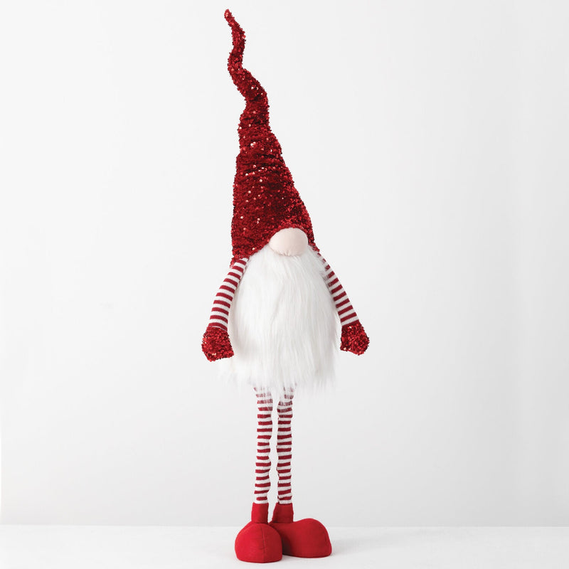 Tall Standing Red Sequin Gnome
