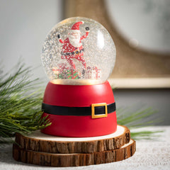 Led Santa Shimmer Snowglobe