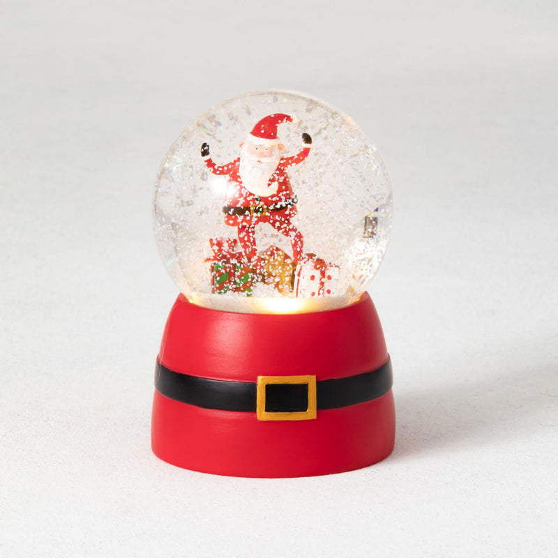 Led Santa Shimmer Snowglobe