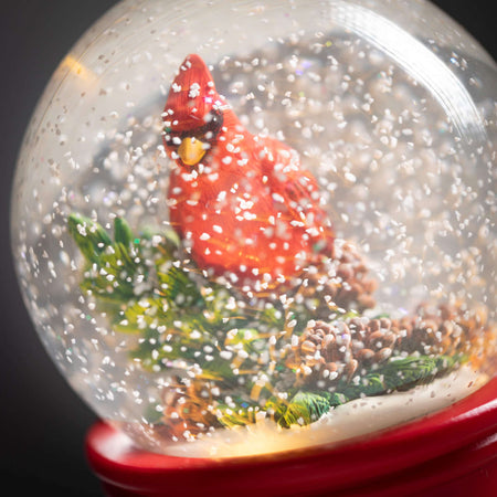 Led Cardinal Snowglobe