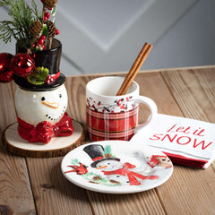 Berry/Plaid Mug Set/4