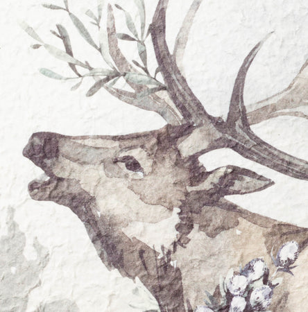 Hand-made Paper Winter Elk Wall Decor