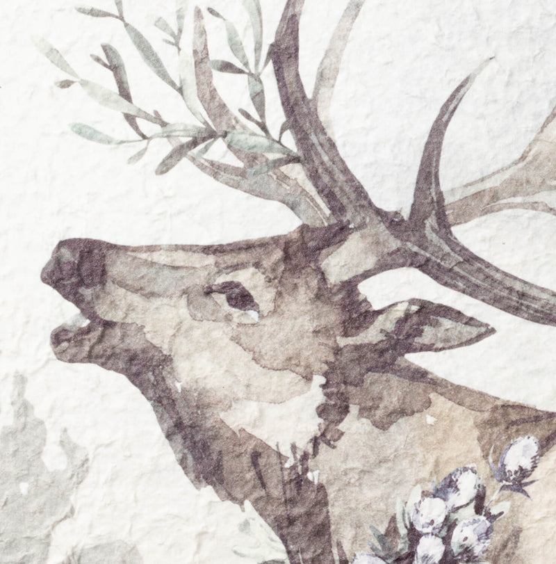 Hand-made Paper Winter Elk Wall Decor