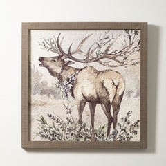 Hand-made Paper Winter Elk Wall Decor