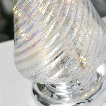 Led Glass Tabletop Cone Tree