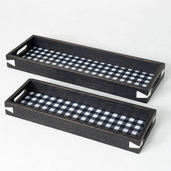 Checkered Tray Set/2