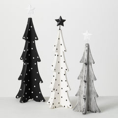 Wooden Tree With Star Set Of 3