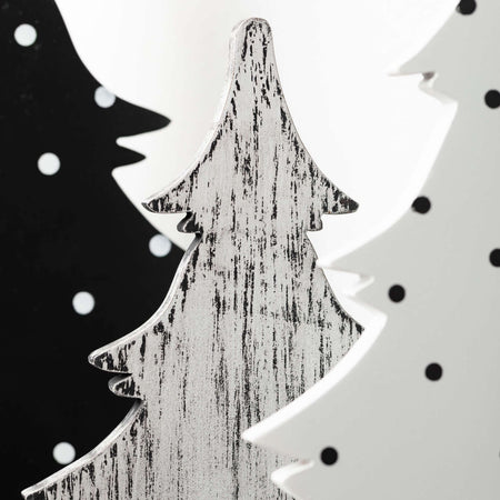 Black & White Wooden Tree Set