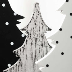 Black & White Wooden Tree Set