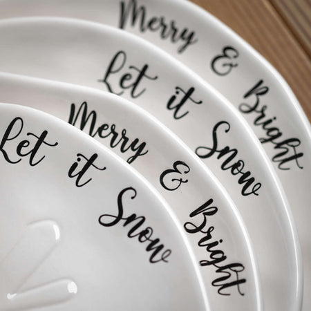 Snowflake Plate Set/4