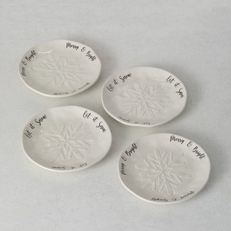 Snowflake Plate Set/4