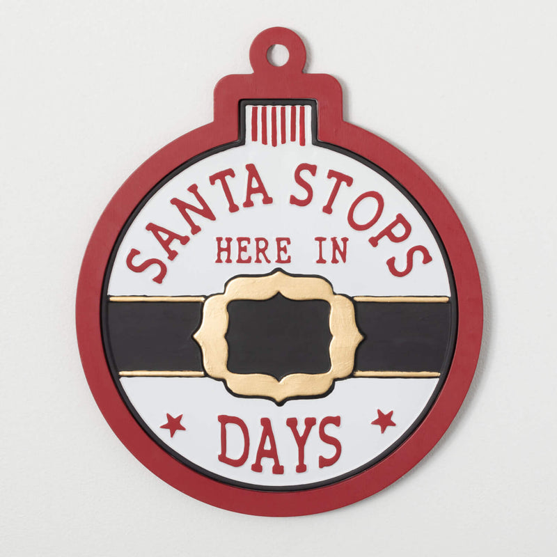Santa Countdown Wood Wall Art