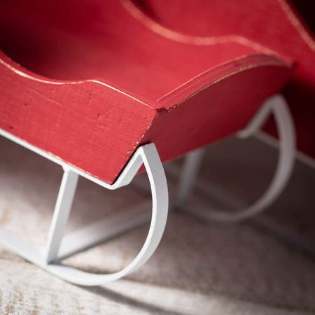 Wood Sleigh Tabletop Decor