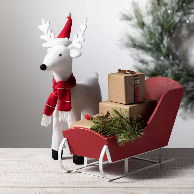 Wood Sleigh Tabletop Decor